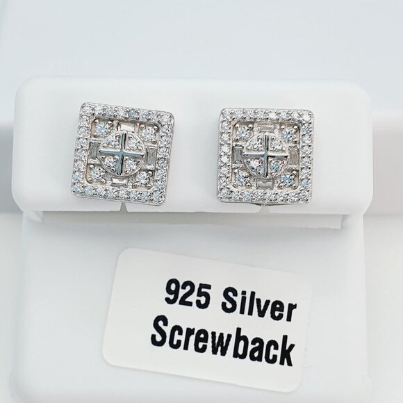 - "925 Sterling Silver Cubic Zirconia Earrings, U19254825 - Picture 5 of 11